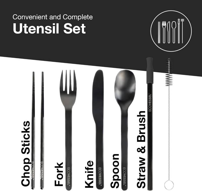 ECOVESSEL – JUEGO DE UTENSILIOS WANDER WARE X6