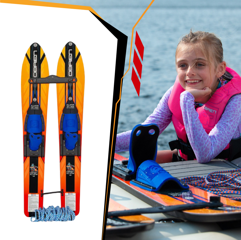 PAR SKI OBRIEN ALL STAR 46 :116CM; TALLE HASTA 36; DUAL TUNEL