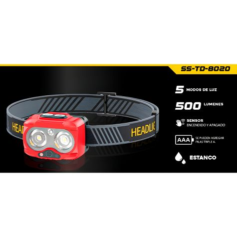 LEXUS – LINTERNA DE CABEZA RECARGABLE 500LM (2)