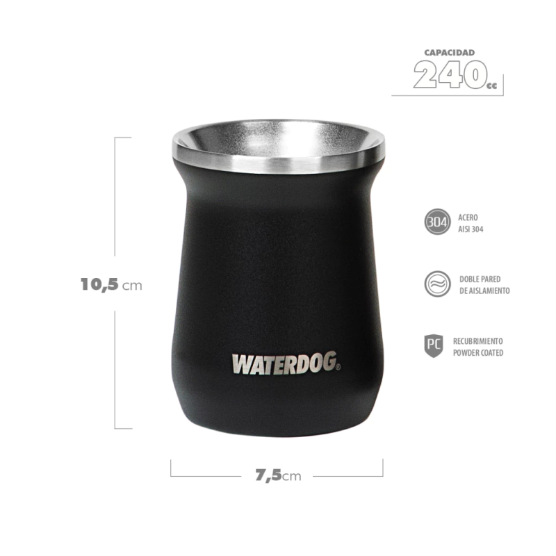WATERDOG – MATE ZOILO 240 ML DOBLE PARED