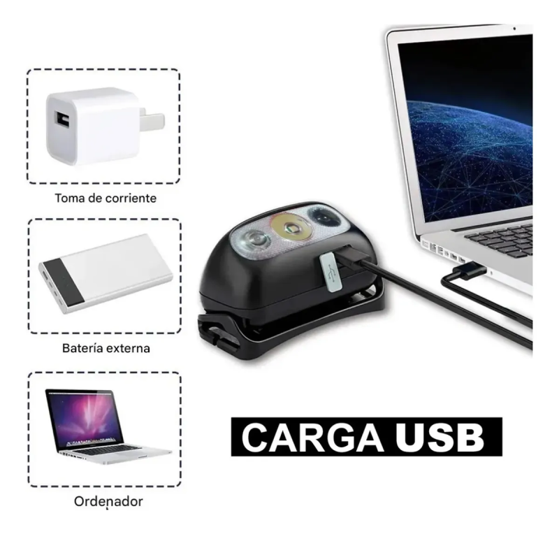 LEXUS – LINTERNA DE CABEZA RECARGABLE 280LM (3)
