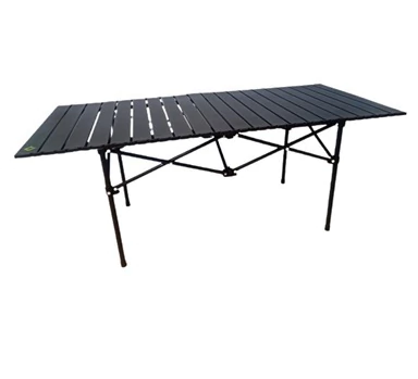 SPORTSMAN – MESA PLEGABLE ALUMINIO NEGRA GRANDE  120X53