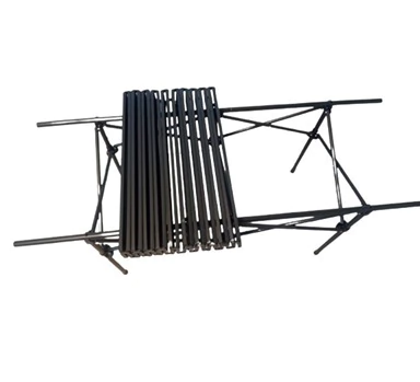 SPORTSMAN – MESA PLEGABLE ALUMINIO NEGRA GRANDE  120X53
