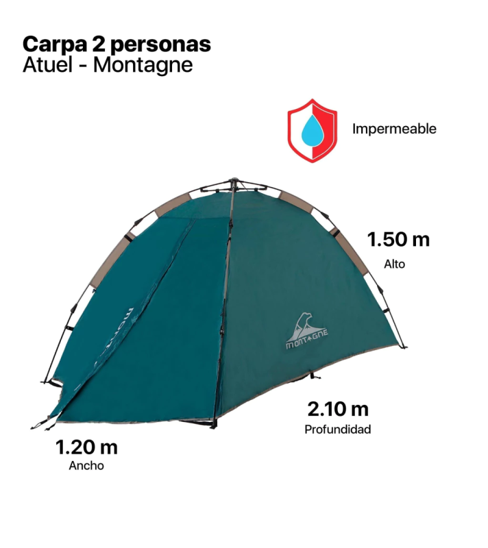 MONTAGNE – CARPA ATUEL AUTOARMABLE 2 PERSONAS