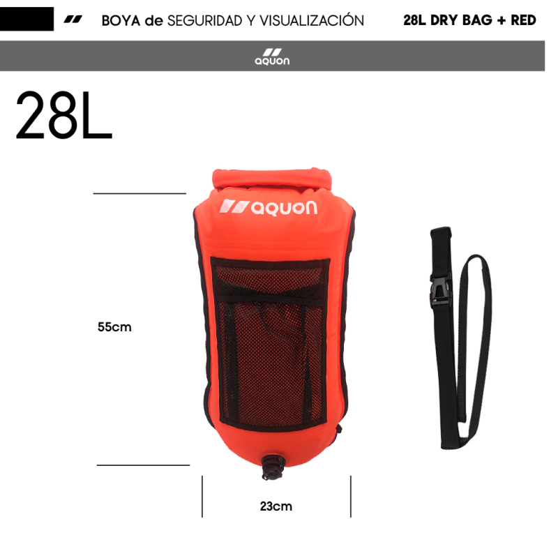 AQUON – BOYA DE SEGURIDAD CON RED 28L