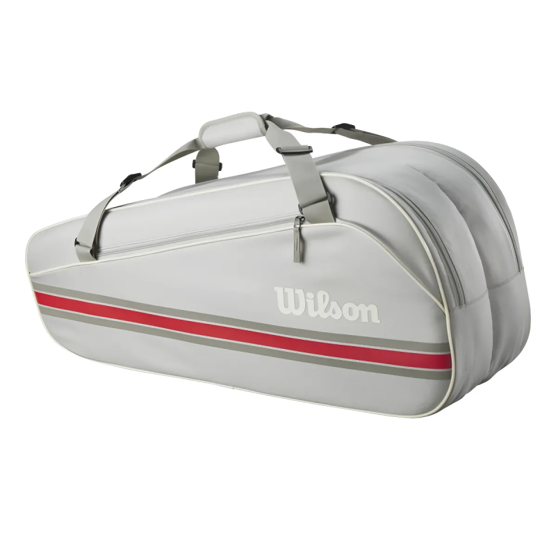 WILSON – RAQUETERO TEAM RACKET BAG 6PK GRIS/ROJO (2)