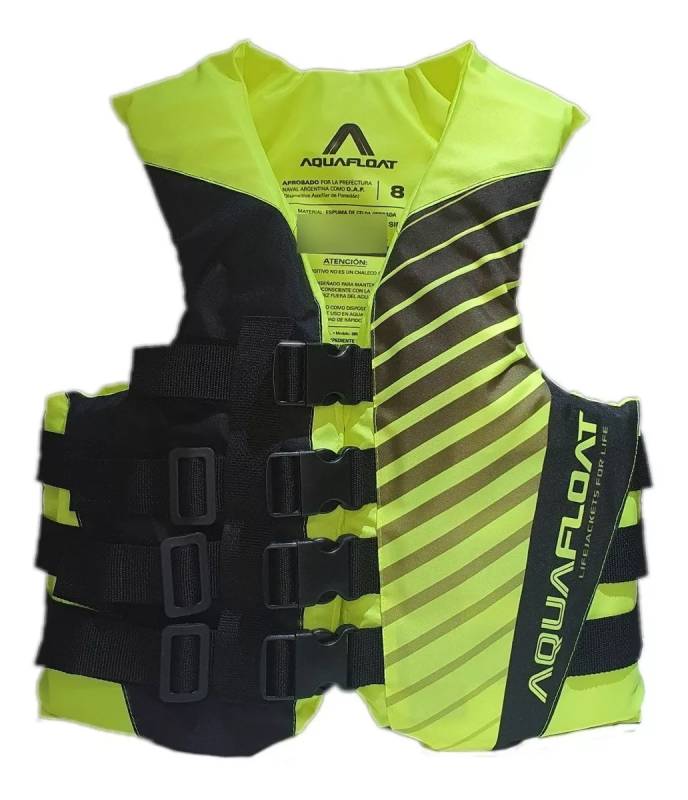 CHALECO SALVAVIDAS AQUAFLOAT SKI 4 TIRAS TALLE 8